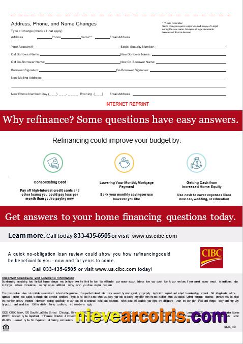 USA CIBC bank mortgage statement, 3 pages 3